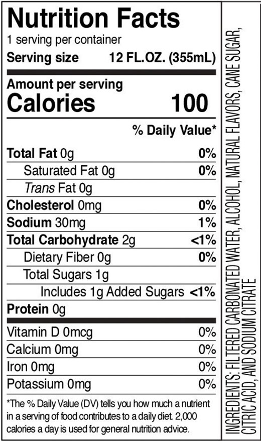 Truly Hard Seltzer Nutrition Facts
