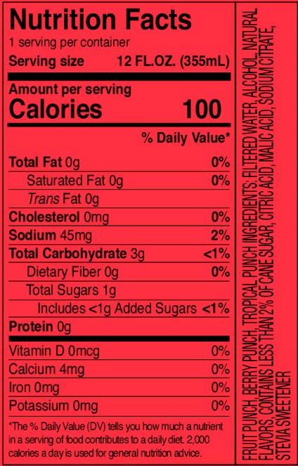 Truly Fruit Punch Nutrition Facts